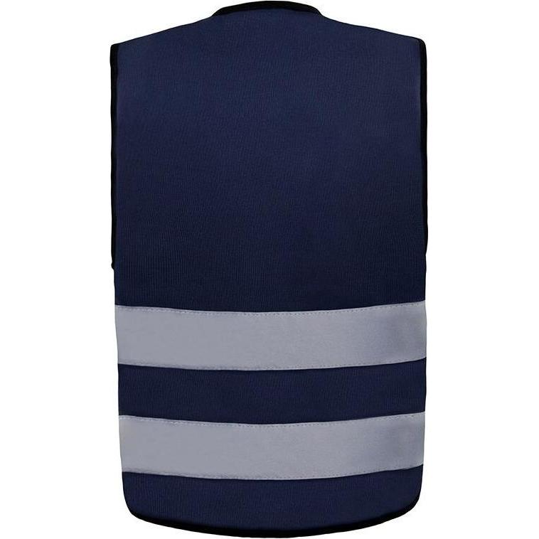 Thumbnail - Korntex, Warnweste + Warnshirt, Kinder Warnweste Aalborg Marineblau mit Reissverschluss & Reflexstreifen XS EN 17353 KW...