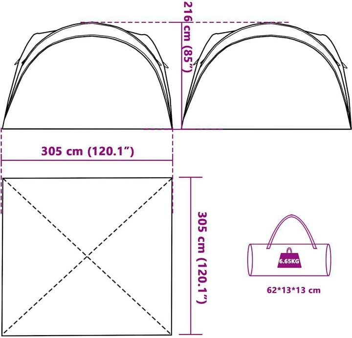 Produktbild VidaXL Partyzelt (305 cm, 305 cm)