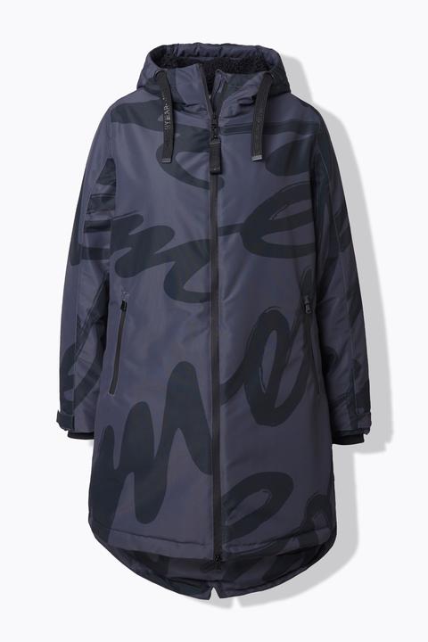 Actual product image Ulla Popken HYPRAR Scribble Print Coat