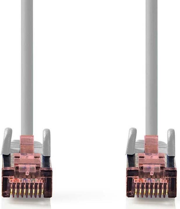 Actual product image Nedis Cat 6 Cable | RJ45 Plug | RJ45 Plug | S/FTP | 7.50 m | Round | LSZH | Grey | Label (S/FTP, CAT6, 7.50 m)