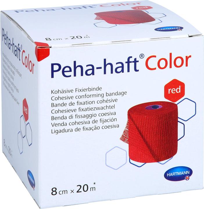 Hartmann colour Fixation bandages 20 m x 8 cm / red