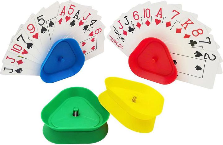 JTI 4x Spielkartenhalter aus Kunststoff