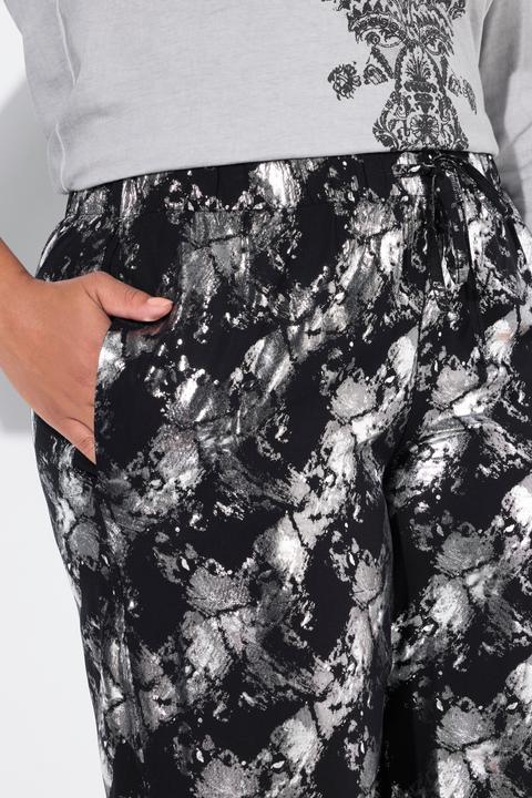 Actual product image Angel of Style Hose, gerades Bein, Metallic-Print, Elastikbund (42)
