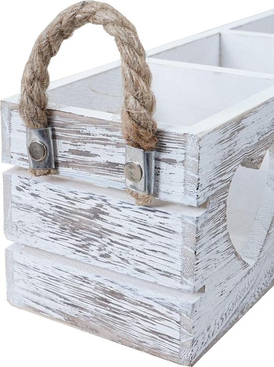 Image du produit Swisshandel24 2x Boîte décorative HWC-C26, Boîte de rangement, 2 poignées Intérieur Paulownia shabby white (10 x 30 x 10 cm)