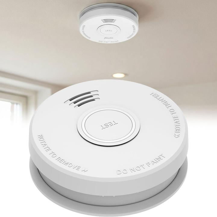 Produktbild Alecto 2er-Set Fotoelektrischer Rauchmelder DIN EN 14604 Konform - Zuverlässiger Feuermelder mit 85dB Alarm