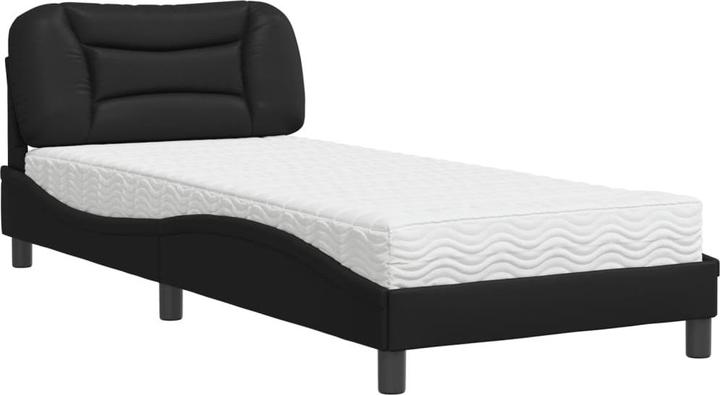 Produktbild VidaXL Bett Polsterbett Doppelbett Kunstlederbett mit Matratze 200x200cm (200 x 200 cm)