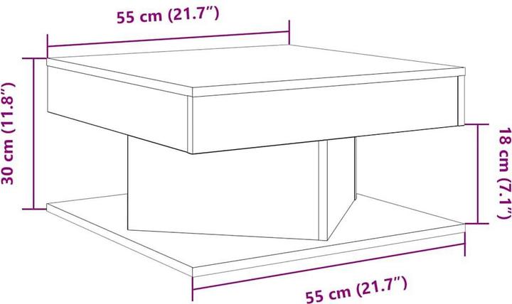 Produktbild vidaXL Couchtisch (55 x 55 x 30 cm)