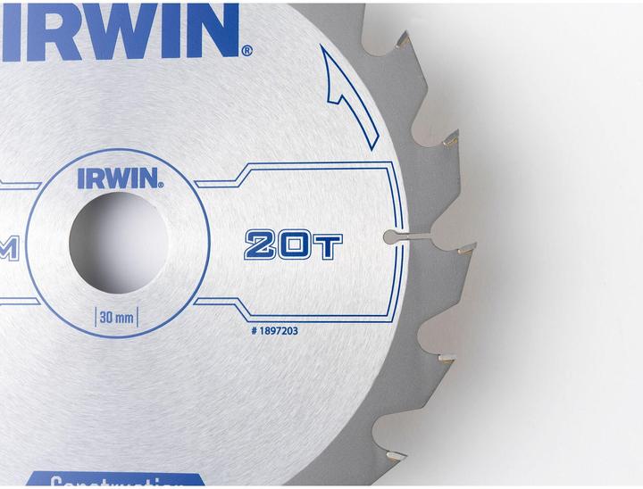 Produktbild Irwin IRW1897203 210 x 30 mm 20Teeth Kreissägeblatt mit ATB Mahlgrössen Zahn