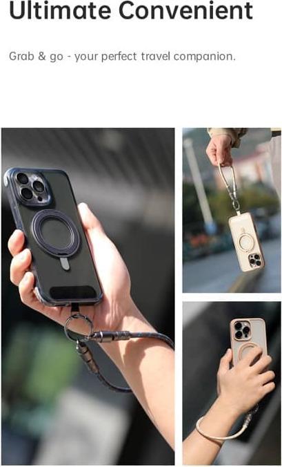 Image du produit Rock R15 Handy-Lanyard mit Ladefunktion – USB-C zu Lightning 27W, 30 cm, beige (0.30 m, 27 W)