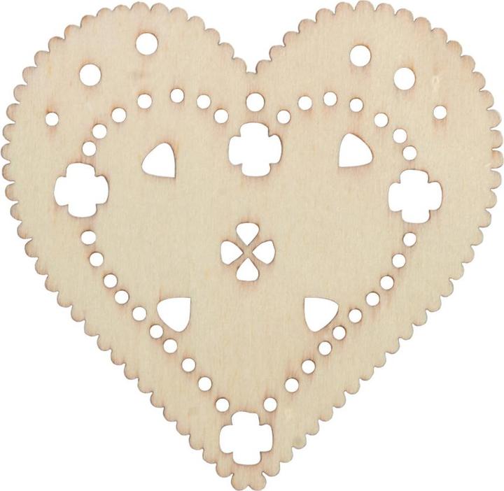 Image du produit Natura Punto 8 décorations en bois, coeurs