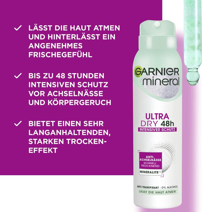 Actual product image Garnier Mineral Ultra Dry/Active Ctl (Spray, 150 ml)