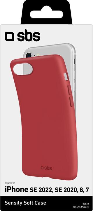 Produktbild SBS Sensity Cover für iPhone SE 2022/SE 2020/8/7 kirschrot (Apple iPhone SE (2nd Gen), Apple iPhone SE (3rd Gen), Apple iPhone 8, Apple iPhone 7)