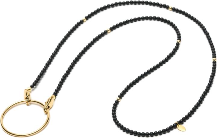 Balibay Jorven Herren Brillenkette mit Onyx Steinen & Brillenring