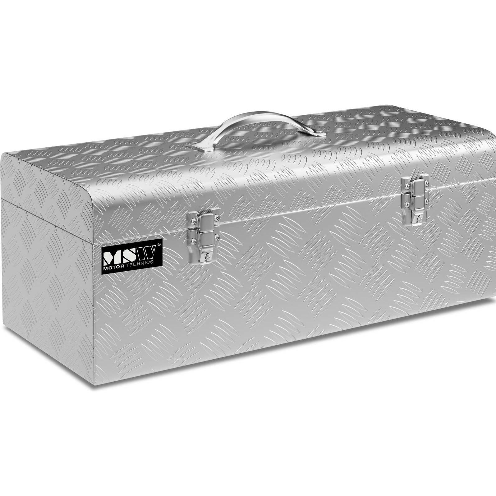 MSW, Werkzeugkoffer, Alubox Riffelblech Alukiste Truckbox Werkzeugbox Transportkiste Deichselbox 31L