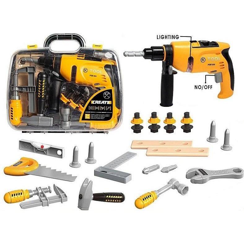 Adar Werkzeugset mit Akku-Bohrmaschine im Koffer