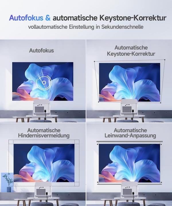 Produktbild Alwtniet Mini Beamer mit Android 14 (Full HD, 600 lm)