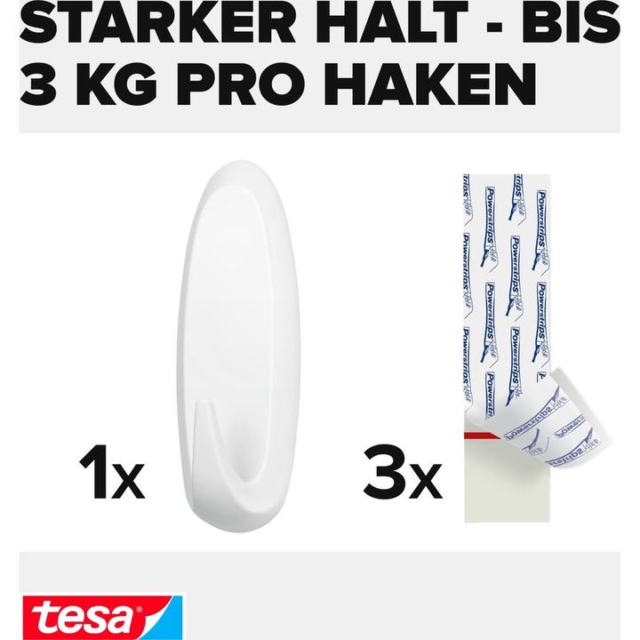 Productafbeelding tesa Powerstrips zelfklevende haak XL