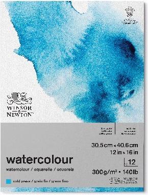 Winsor & Newton Watercolour pad cold 300g 31x41cm, 12pages (300 g/m², 12x)