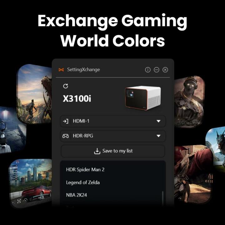 Actual product image BenQ X3100i (4K, 3300 lm, 1.15 - 1.5:1)