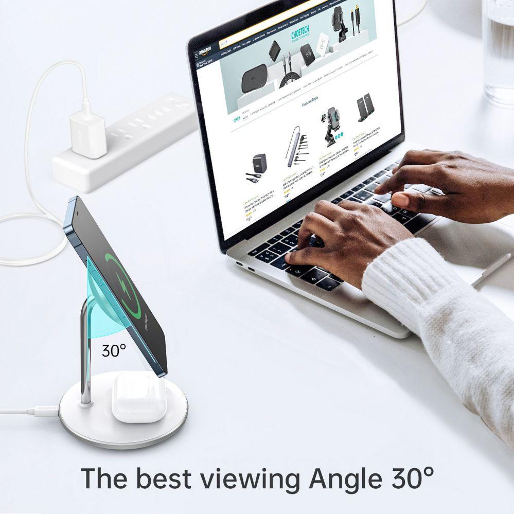Thumbnail - Choetech Qi Wireless Ladegerät (15 W), Wireless Charger, Weiss