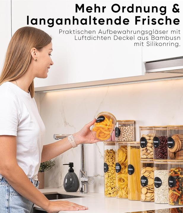 Produktbild Deco haus Vorratsgläser-Set mit Deckel (1.40 l)