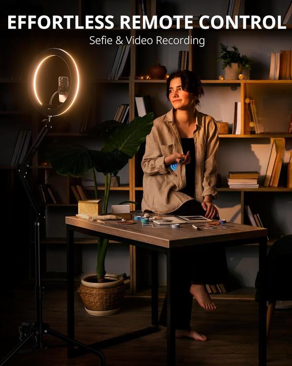 Produktbild UBeesize Ringlicht mit Stativ und Handyhalterung (Ringlicht)