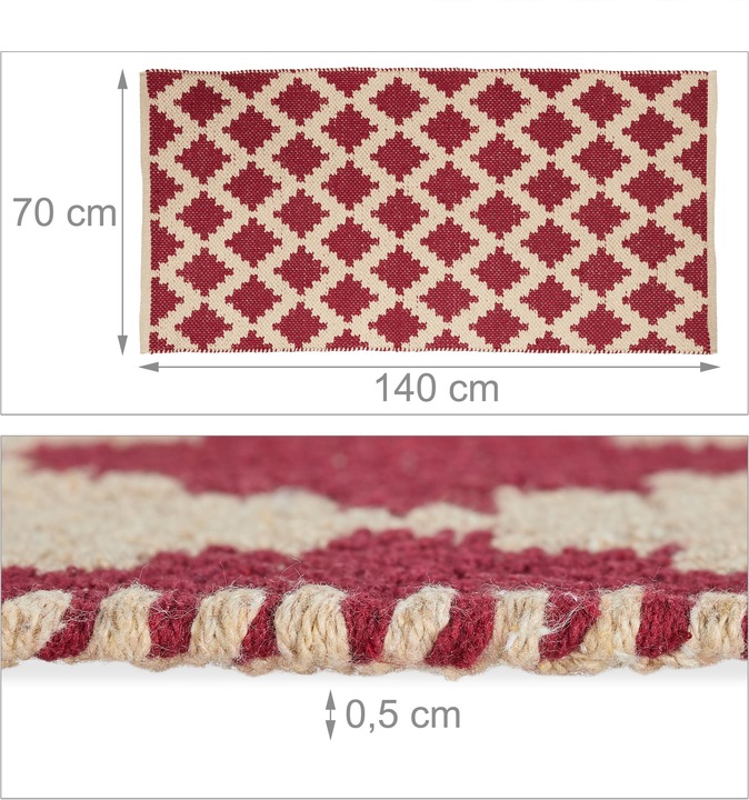Immagine prodotto Relaxdays Tappeto (70 x 140 x 0,5 cm)