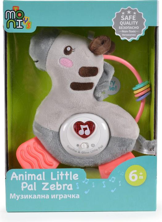 Actual product image Moni Music soft toy zebra SL88007
