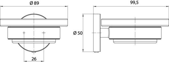 Actual product image Emco round soap holder, crystal glass dish, 4330