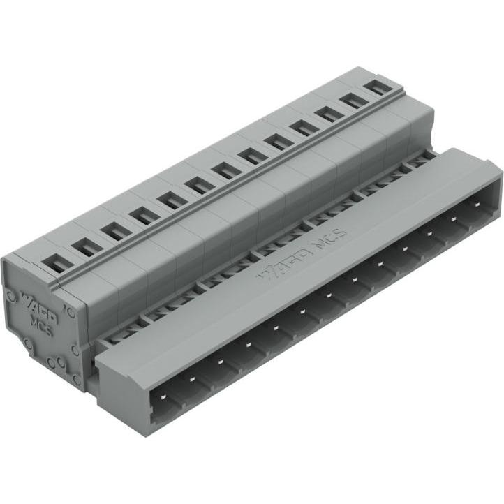 25x Wago Stiftleiste, Elektronikkabel + Stecker, Grau