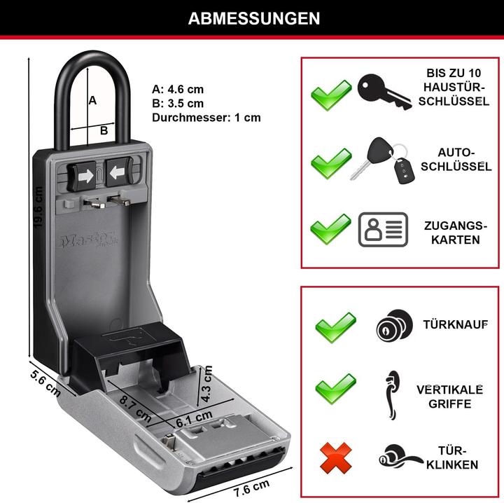 Actual product image Master Lock Key box with removable bracket 5480EURD