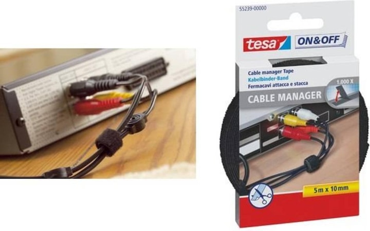 Actual product image tesa On & Off Cable Manager (Velcro cable ties, 5000 mm, 1 pcs.)