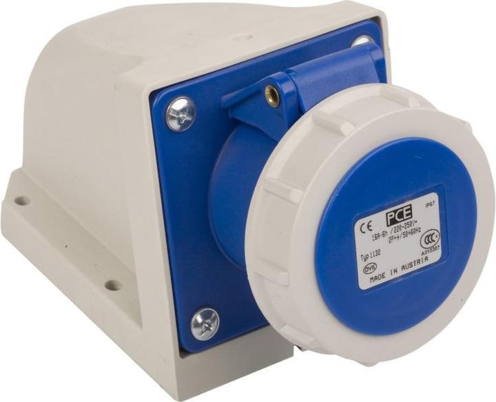 Actual product image PCE 1132-6 Wall socket 16A 3p 6h IP67
