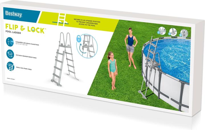 Actual product image Bestway Flip & Lock™ Above Ground Pool Ladder 1.32 m