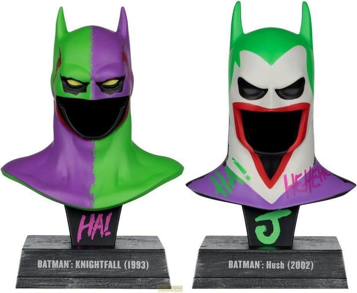Produktbild McFarlane Batman DC Direct mini réplique 1/3 Pack de 2 masques de Batman Hush & Knightfall (Jokerized) (Gold L