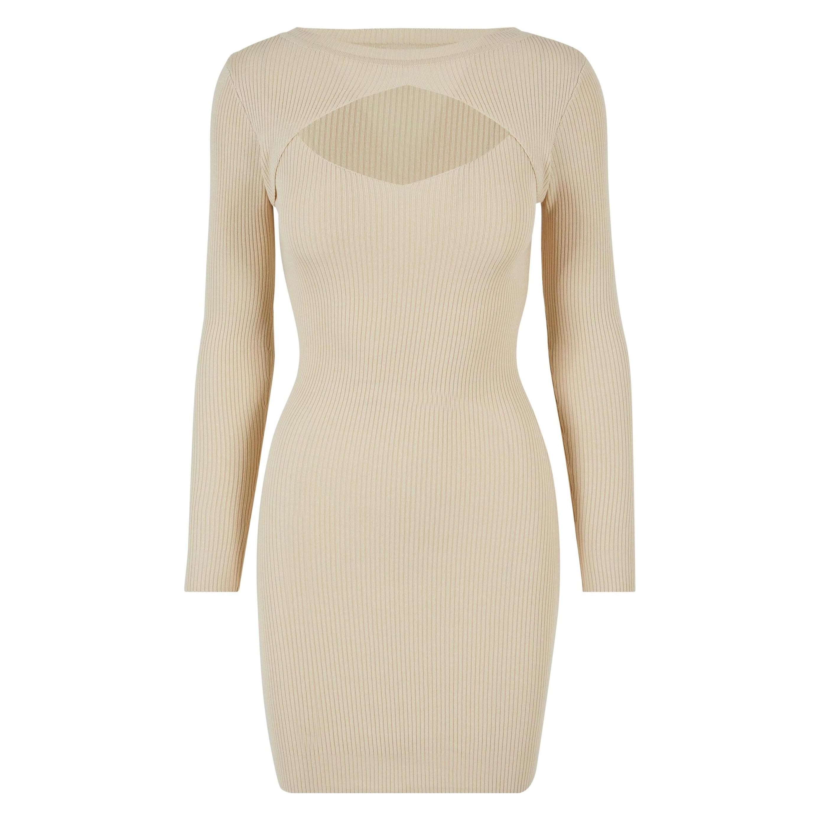 Urban Classics, Damen, Kleider, Ladies Cut Out Dress, Beige, (3XL)