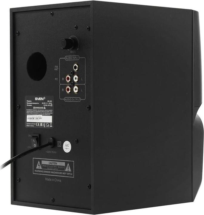Productafbeelding Sven MS-305, 2.1 luidsprekers, FM, Bluetooth, USB/SD, LED Ekranas, RC-eenheid, uitgangsvermogen 40W (20