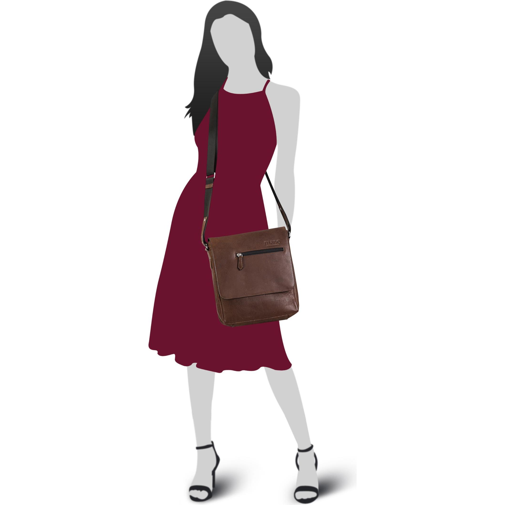 Thumbnail - Mano, Handtasche, Umhängetasche, Braun