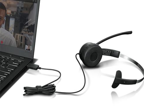 Image du produit Lenovo Casque USB 100 mono (Filaire, USB-A)