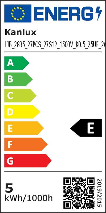 Energy Label Kanlux Cartoon Mini Star Fitting Black (12MWP-2) (490 lm)