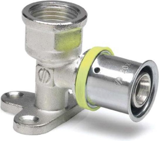 Actual product image BACKPLATE ELBOW FEMALE 16 X 2.00 -1/2F (Angled connection)