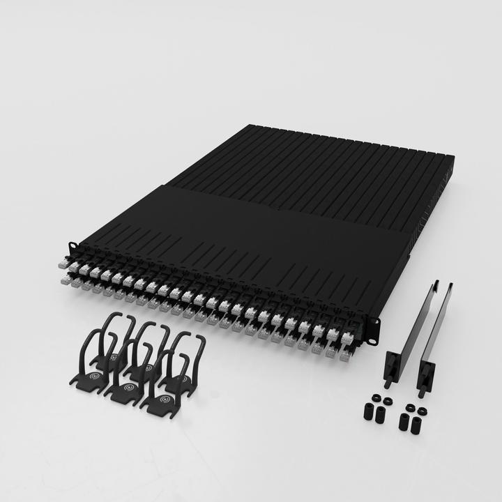 Productafbeelding PATCHBOX één / 30RU / Cat 6A, UTP, 1,8 m, zwart (U/UTP, CAT6a, 1.80 m)