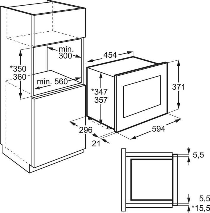 Immagine prodotto AEG MBB1756SEM Microonde Solo integrato, acciaio inossidabile (17 l)