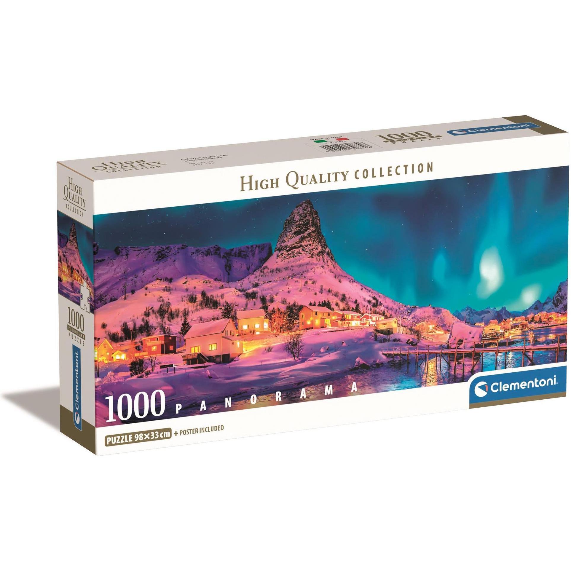 Clementoni Multicolore Puzzle Panoramico 1000 Pezzi: Isole Lofoten (1000 Pezzi)