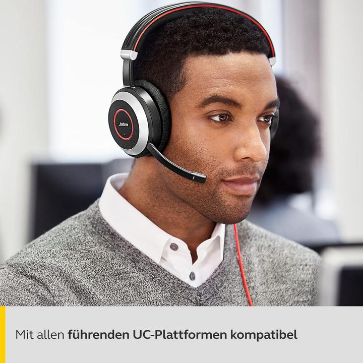 Produktbild Jabra Evolve 80 UC Duo (Headset 3,5 mm Klinke) (Kabelgebunden)