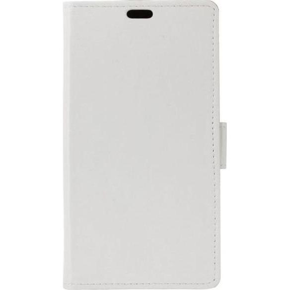 MU Classic Crazy Horse Leder Bookcover Series (Xiaomi Redmi 8A), Smartphone Hülle, Weiss