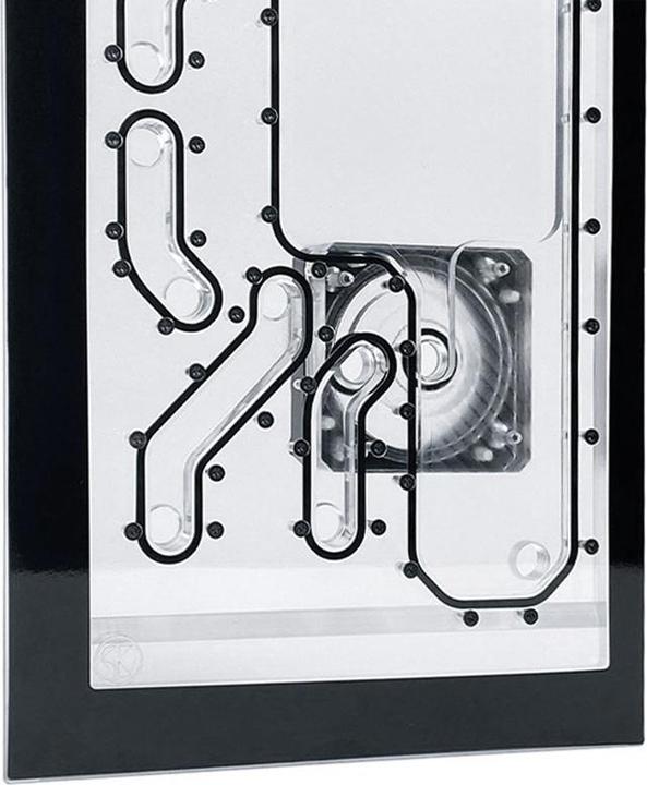 Produktbild Stealkey Customs Lian Li O11D Mini Front MK2 D5 Distroplate - Acrylic - Black