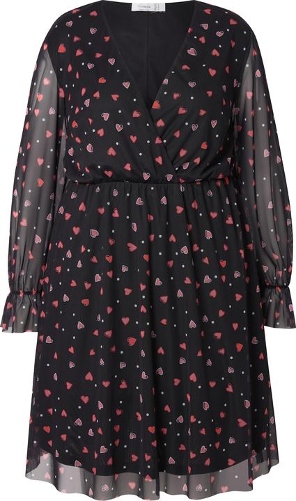 Actual product image Miamoda Kleid, A-Linie, Mesh mit Alloverdruck, Langarm (46)