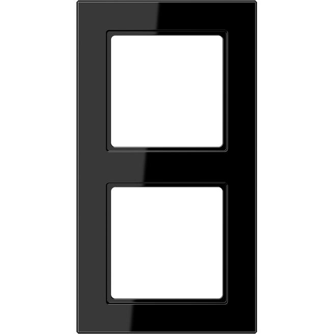 JUNG, Zubehör Schalterprogramm, Einbaurahmen 2f sw glz A / A CREATION AC582BFSW