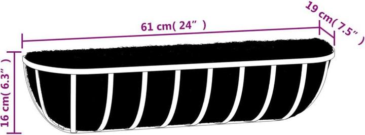 Produktbild vidaXL Wandtrog (61 x 19 x 16 cm)